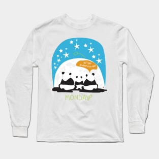 The silence of the night – Wear Pandas on Monday Long Sleeve T-Shirt